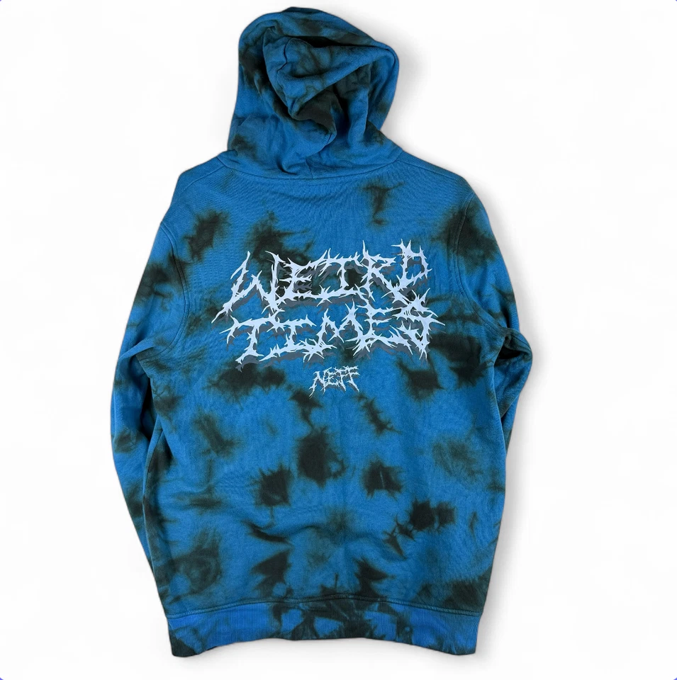 Neff Weird Times Hoodie Men's Size XL Blue Tie Dye Pullover Sweatshirt Hoodie - Image 2 of 4