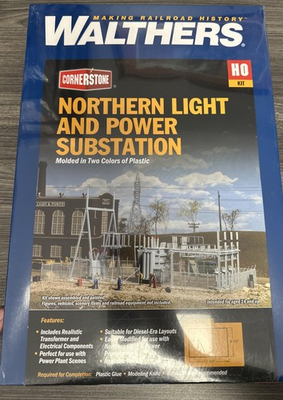 #ad #ad Walthers Cornerstone HO Kit 933 3025 Northern Light amp; Power Substation NIB $27.99