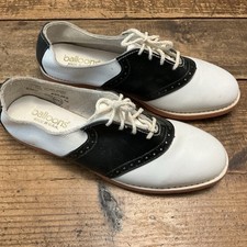 Retro 80-90s Women s Black White Oxford SADDLE SHOES Biltrite Size 8A Approx.