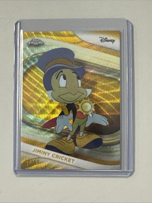 2025 Topps Chrome Disney Jiminy Cricket Gold Wave Refractor /50 | eBay