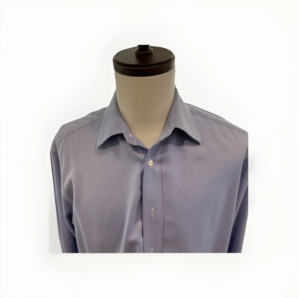 HERMOSA CAMISA DE VESTIR AZUL JOSEPH LYMAN PARA HOMBRE 16/32-33 ¡COMO NUEVA! Foto 2 de 4