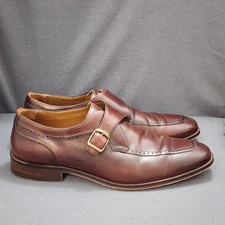 Johnston Murphy Shoes Mens 12M Sheepskin Leather Buckle Strap