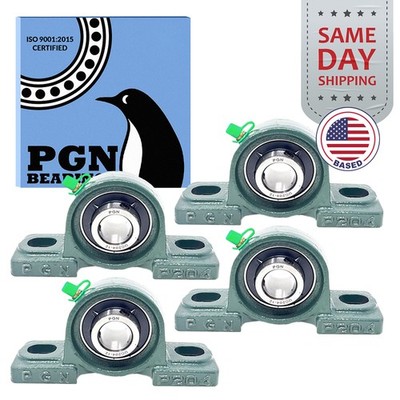 (4) UCP204-12 Solid Base Pillow Block Bearing 3/4'' Bore Self Aligning 2 Bolt