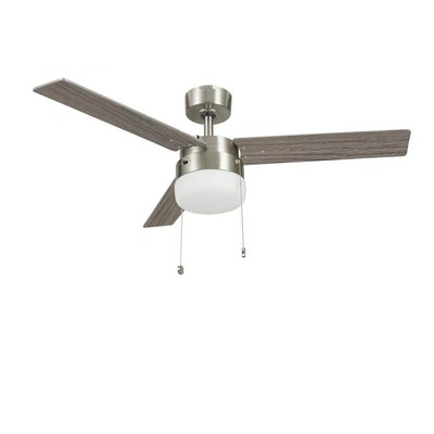 Montgomery II 44 in. Indoor Brushed Nickel Ceiling Fan with Light Kit