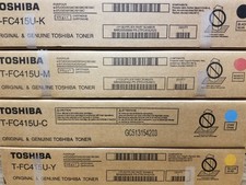 Toshiba Genuine OEM T-FC415U-K/C/M/Y Toner Cartridges, Free UPS Ground Ship