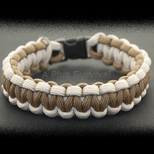 Brazalete de supervivencia con cuerda Paracord marrón arena y coyote Desert - Hecho en EE. UU. - Imagen 1 de 2