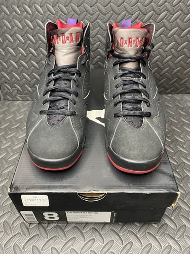 NIKE AIR JORDAN 7 VII RETRO RAPTOR 2012 BLACK RED PURPLE SIZE 8 | eBay