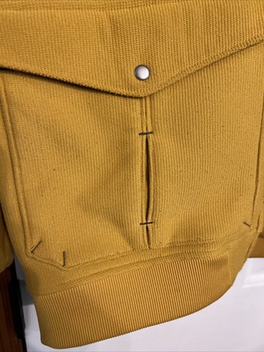 Under Armour Heavy Hooded Jacket Men's XXL Yellow Waffle Knit Full Zip Outdoors - Picture 4 of 5