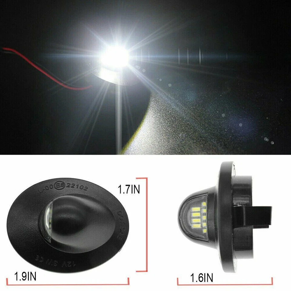 2x LED License Plate Light Tag Lamp Assembly For Ford Expedition Explorer Ranger - Image 2 of 4