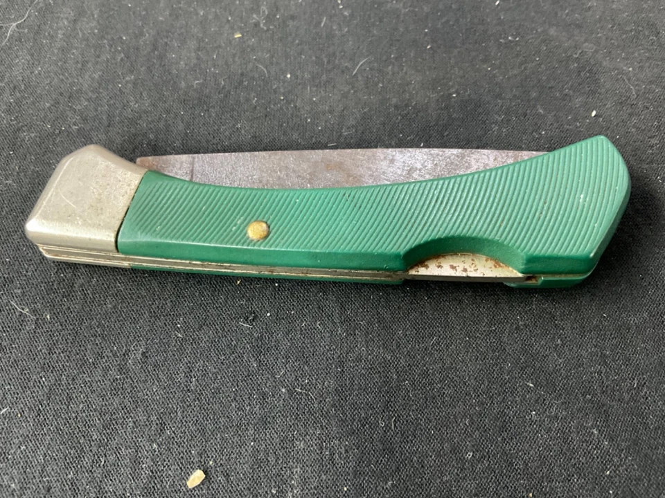 ВИНТАЖНЫЙ КАРМАННЫЙ НОЖ FRONTIER (СДЕЛАНО В ИРЛАНДИИ ИМПЕРСКИМ, ЗЕЛЕНЫМ ЦВЕТОМ) - Изображение 2 из 4