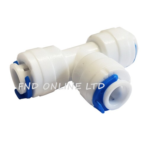American Fridge Water Pipe Connector - 15mm T Push Fit To 6mm Shut Off Valve 4 thumbnail image