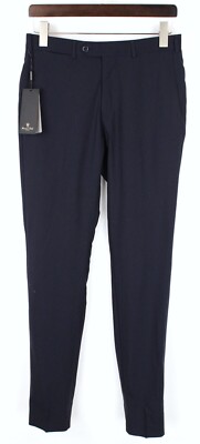 MASSIMO DUTTI Super 120's Wool Hose Herren EU 38 Zip Fly Taschen Klassisch