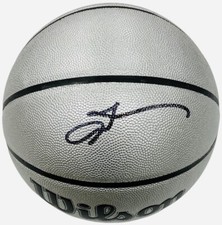 Allen Iverson Signed Wilson 75th Anniversary Platinum Basketball 76ers + Beckett