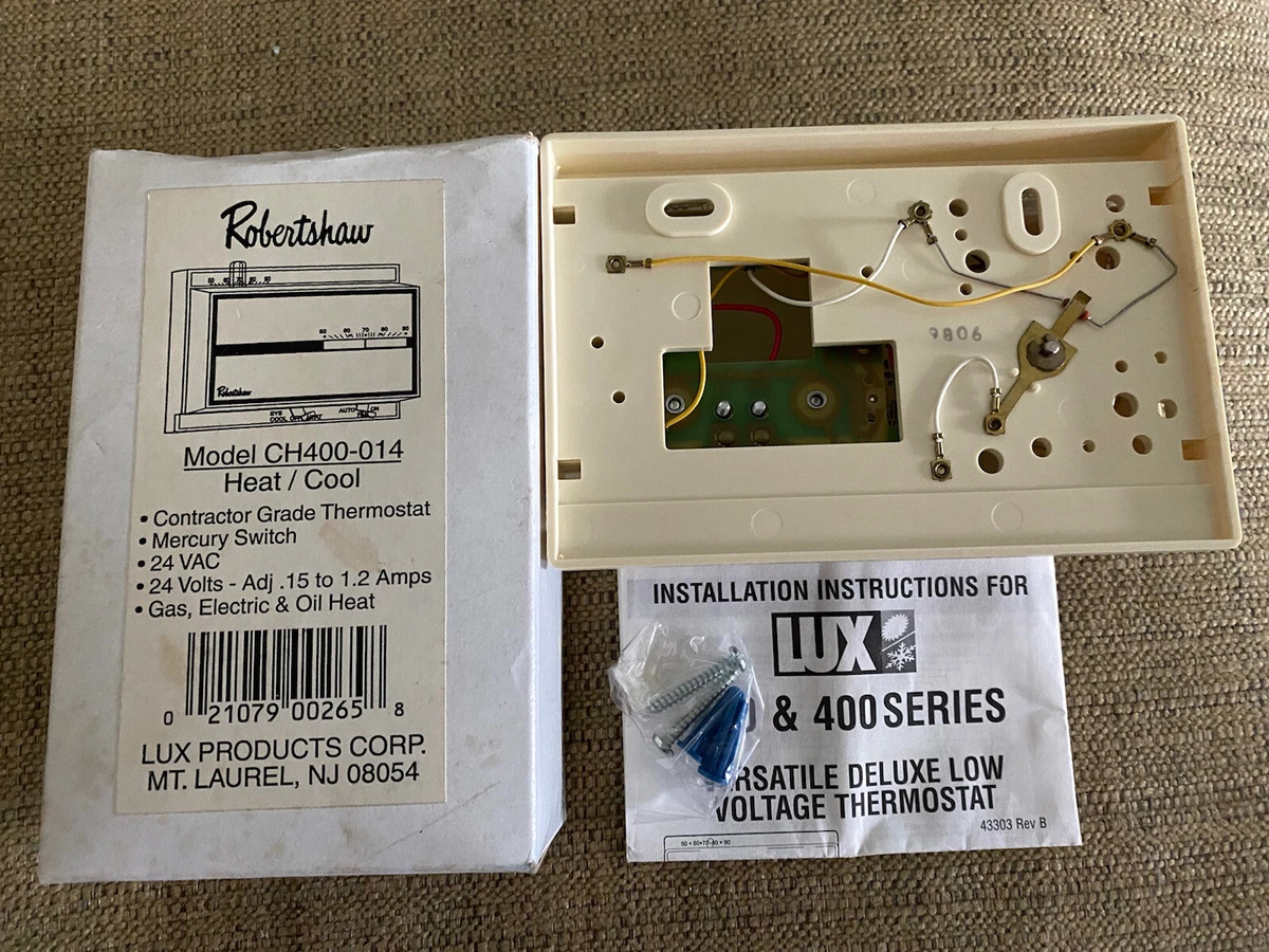 Lux Easy Temp CH4005A Mechanical Heating and Cooling Thermostat. NEW OLD  STOCK | eBay