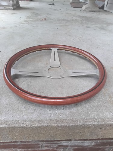 Vintage 14" Nardi Steering Wheel Wood & Metal, Good Shine, Very Nice BC168 21838 - Picture 6 of 8