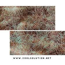 Leather Sheets, Distressed Leather, Sedona Turquoise Brown, Full Grain 