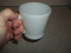 Vintage Fire King Anchor Hocking White Milk Glass D Handle Coffee Mug Nice L@@K