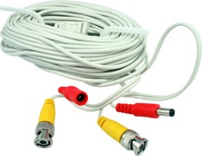 60 ft Premade Siamese CCTV Video  Power Cable BNC  DC cable 