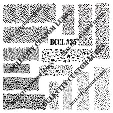 Fishing lure mylar reusable airbrush stencils custom painting scales Stencil 35