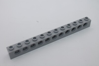 Lego Technic 2x Lochbalken 1x12 brick 3895 hellgrau light bluish gray