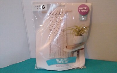 Leisure Arts Macrame Wall Art Project Kit  Butterfly  Papillon 