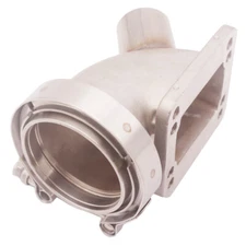 For T3 T4 Turbo 2.5" V band 90 Deg Cast Elbow Adapter Flange Clamp Cast WG Tube