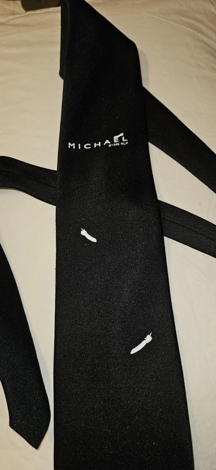 Corbata de cuello promocional de película de Michael vintage rara de los 90 John Travolta Angel Memoribilia Foto 4 de 4