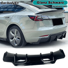  Glanz Schwarz Heckiffusor Diffusor Lippe Heckansatz Für Tesla Model 3 2016-2023