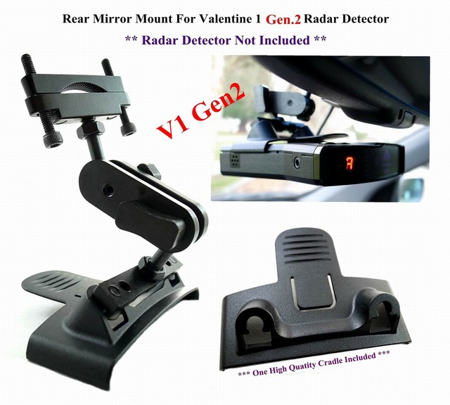 Rear Mirror Mount for Valentine One V1 Gen 2 Radar Detector Cradle