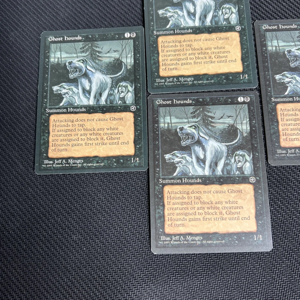Ghost Hounds MTG Homelands Magic the Gathering Black Playset Vintage 4 - Image 2 of 4