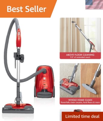 400 Series Bagged Canister Vacuum Cleaning Tools, Telescoping Wand, Red