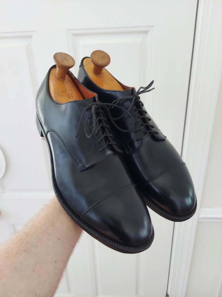 EUC Alden 558 Black Calf Straight Tip Blucher Cap Toe Derby EUC Alden 558 Black Calf Straight Tip Blucher Cap Toe Derby