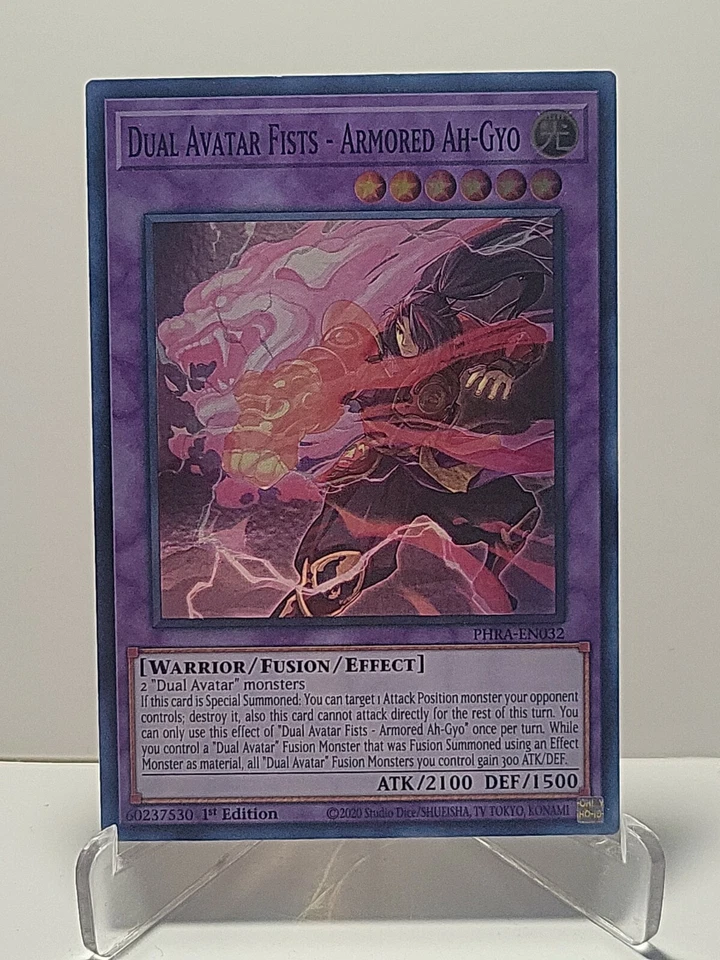 Dual Avatar Fists-Armored Ah-Gyo PHRA-EN032 Yugioh Phantom Rage 1st Edition New - Image 2 of 4