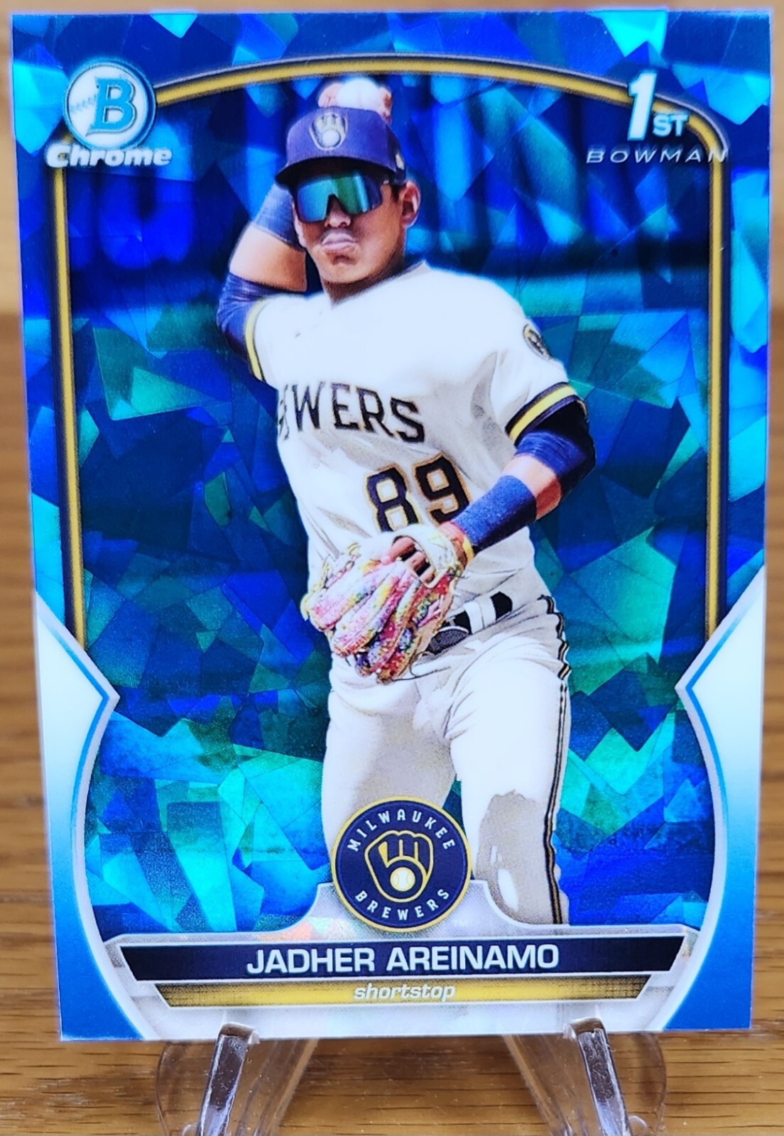 2023 Bowman Chrome Sapphire Jadher Areinamo 1st #BCP206 Milwaukee Brewers
