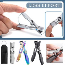 Portable Ultra Sharp Nail Clippers Wide Jaw Opening Anti-Splash Stainless Ste ❀