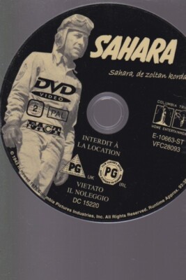 Zoltan Korda SAHARA (1943) Humphrey Bogart DVD Jewel Box ohne Hülle!!