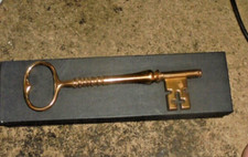 Sherlock Holmes Victorian Steampunk Brass Skeleton Play Movie Prop Door Gaff Key