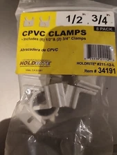  HoldRite ~ CPVC Bracket Inserts (6 pcs) 1/2", (2 pcs) 3/4" #604-5-L,  10958