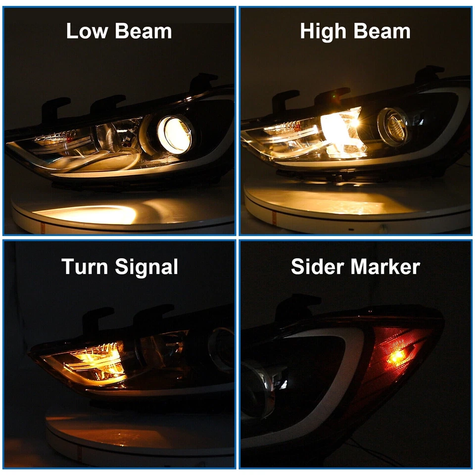 Fit For 2017 2018 Hyundai Elantra Projector Headlights Assembly Left+Right Side Foto 3 de 4