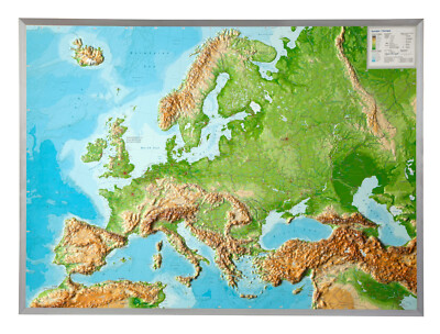 3D RELIEF MAP OF EUROPE- NEW EDITION