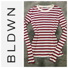 BLDWN Long Sleeve Thermal Stripe Top Size XS 