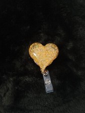 Glow in the dark Heart Retractable Badge Reel ID Holder