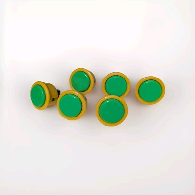 SEIMITSU Original PS-14-G Yellow Rim Green Push Button JAMMA guitar killswitch