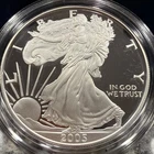 PROOF 2005-W Silver Eagle in MINT Box w/COA 030612