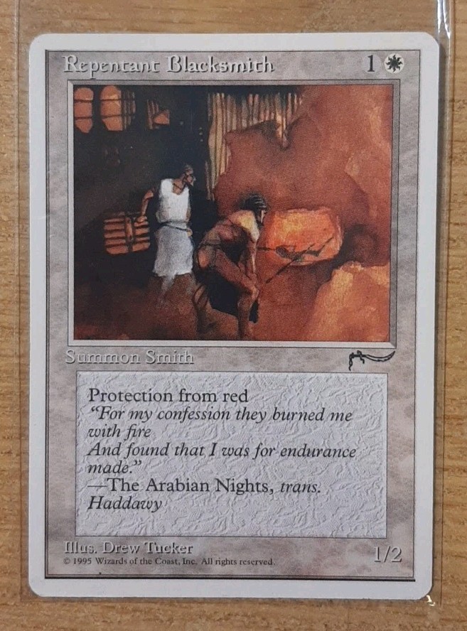 1995 MAGIC THE GATHERING CHRONICLES REPENTANT BLACKSMITH TD25