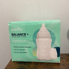Evenflo Balance Wide Neck Plastic Bottles 6 Bottles Slow Flow BPA Free 6.5oz