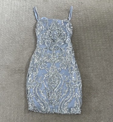 b darlin light blue dress Amazon.com: B DARLIN Womens Gown Full-Length Dress Light Blue Sequined Slitted Sleeveless Halter Formal Solid Cutout Juniors 1 : Clothing, Shoes & Jewelry