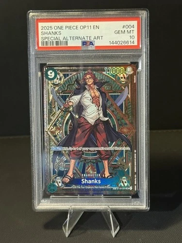 PSA 10 SHANKS ST16-004 SP OP11 A FIST OF DIVINE SPEED ENGLISH ONE PIECE 😍