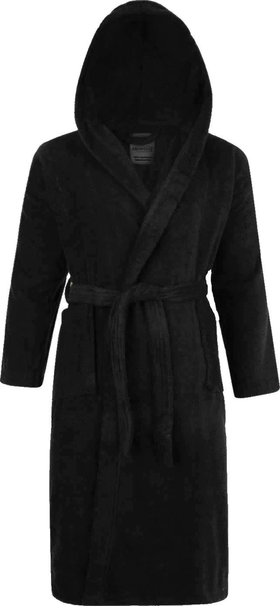 Black Hooded Dressing Gown in Nightwear for Women for sale | eBay UK