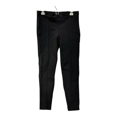 Max Mara Black Dots Pattern Stretch Knit Slim Trousers Womens Size 8 Luxury